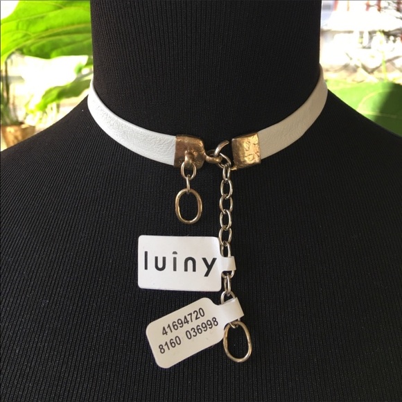 Free People x luiny Leather Lock Choker Necklace - Picture 4 of 7